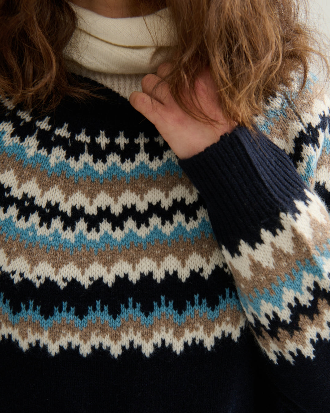 HIGHLAND CASHMERE FAIR ISLE - NAVY