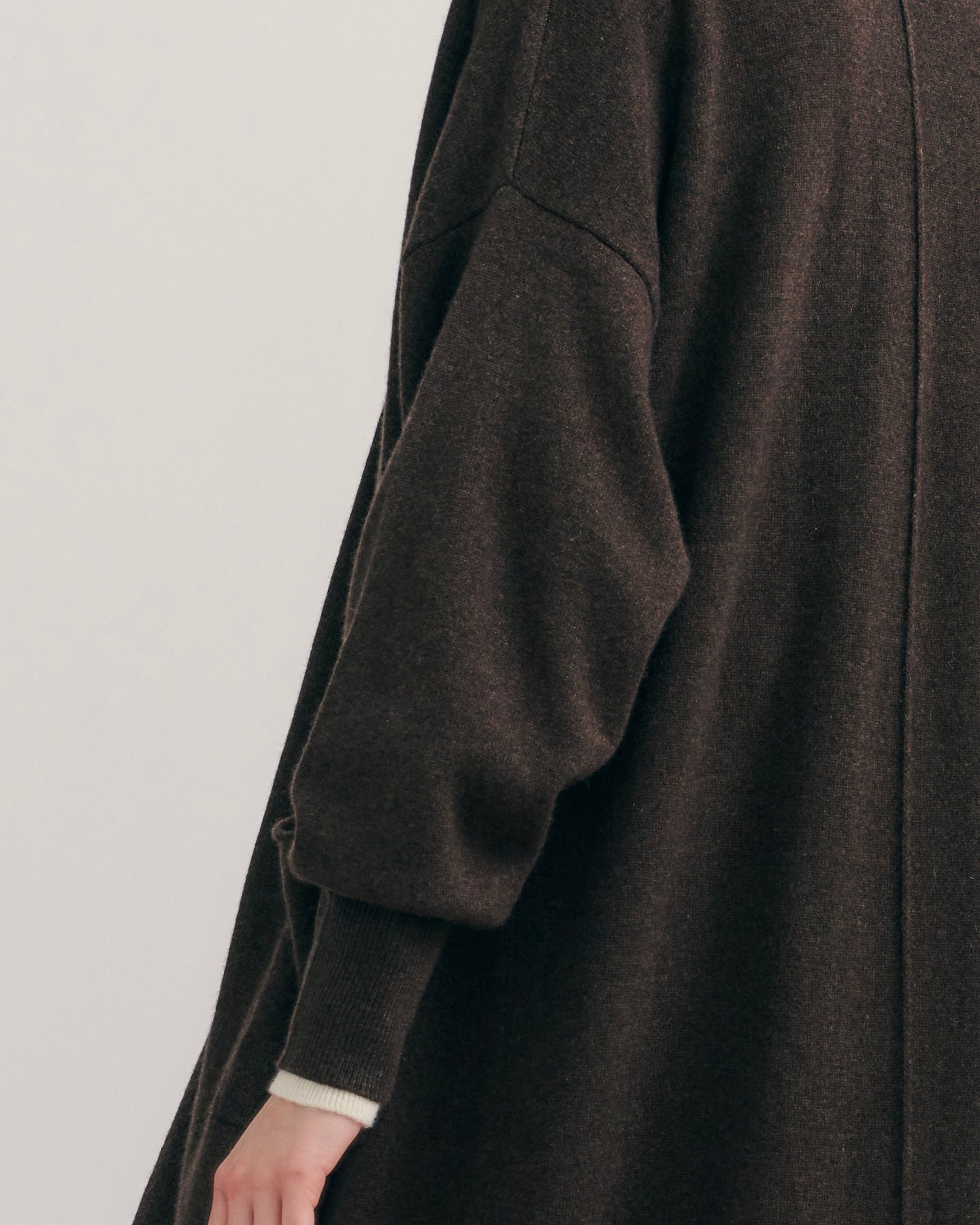 CASHMERE NOMADIC MAXI COAT - CHOCOLATE