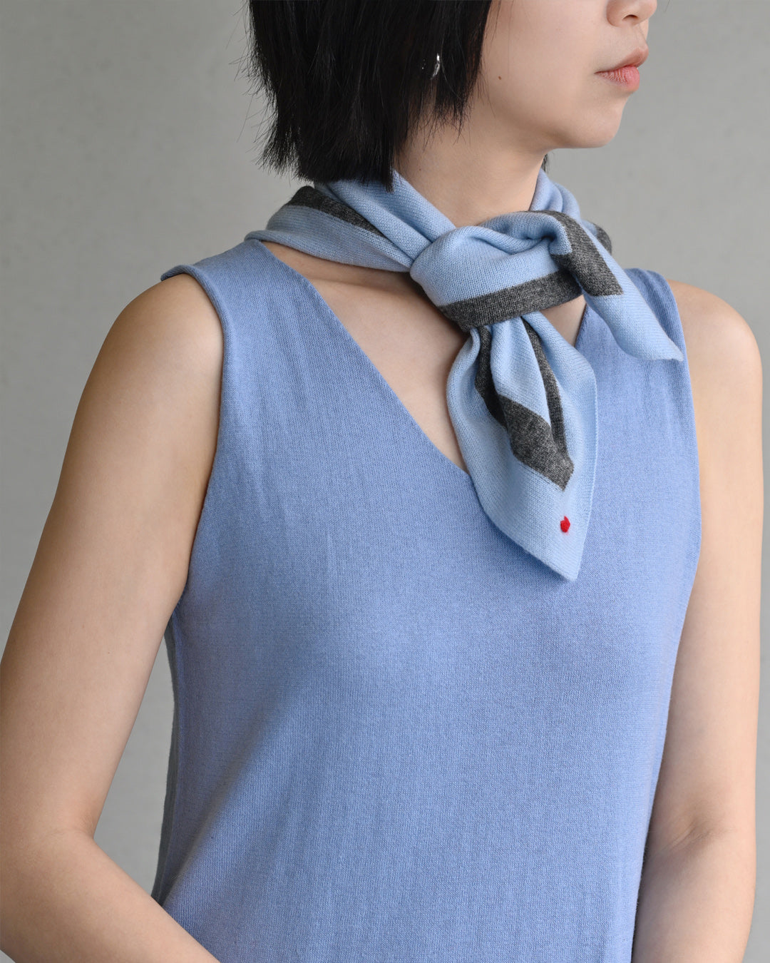 SORRENTO V NECK MAXI SLIP DRESS - WASHED DENIM