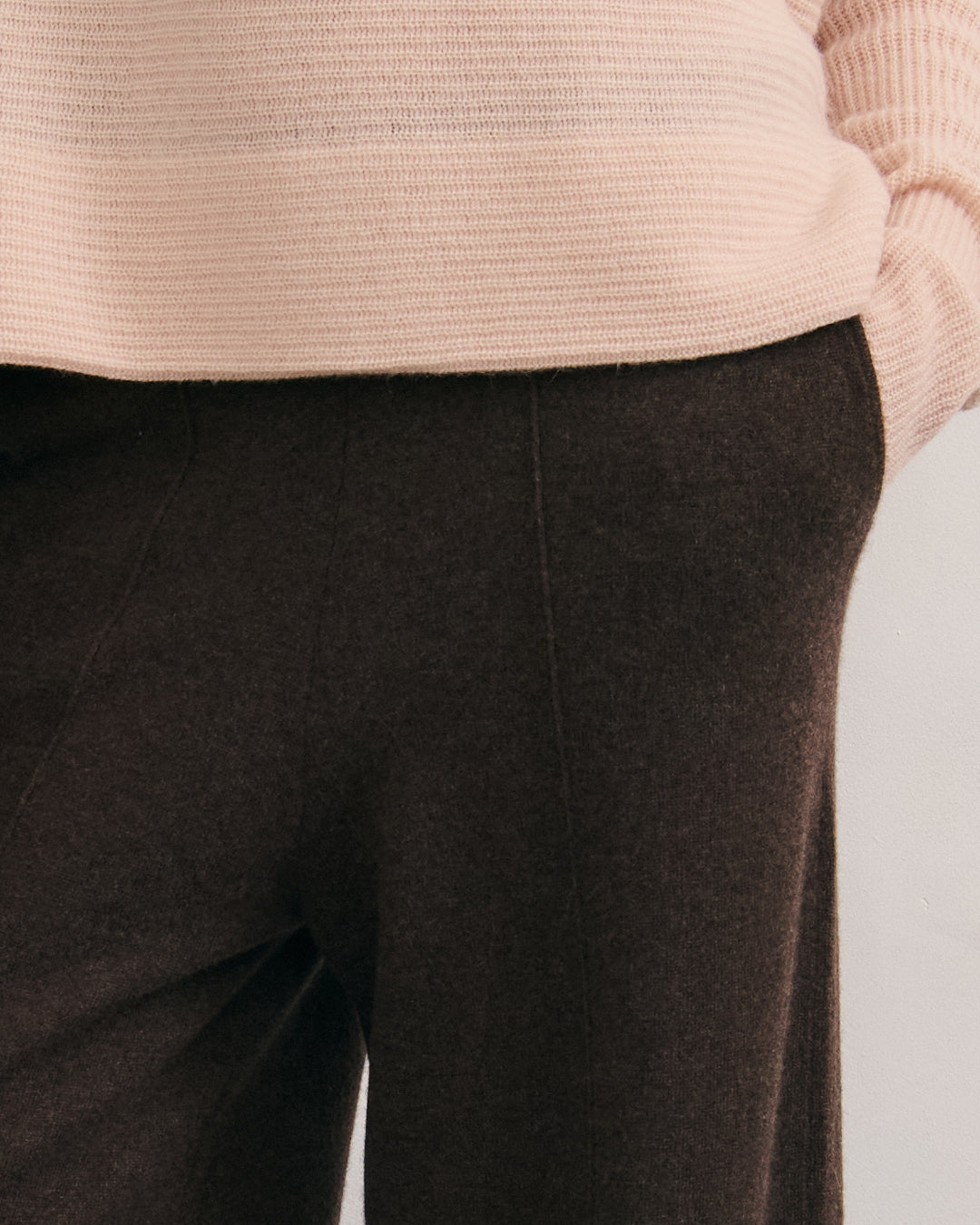 CASHMERE POWER PANTS - CHOCOLATE