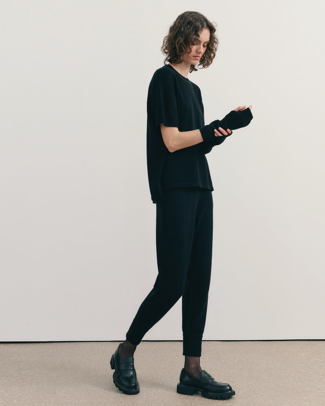 CASHMERE VOYAGER PANTS - BLACK