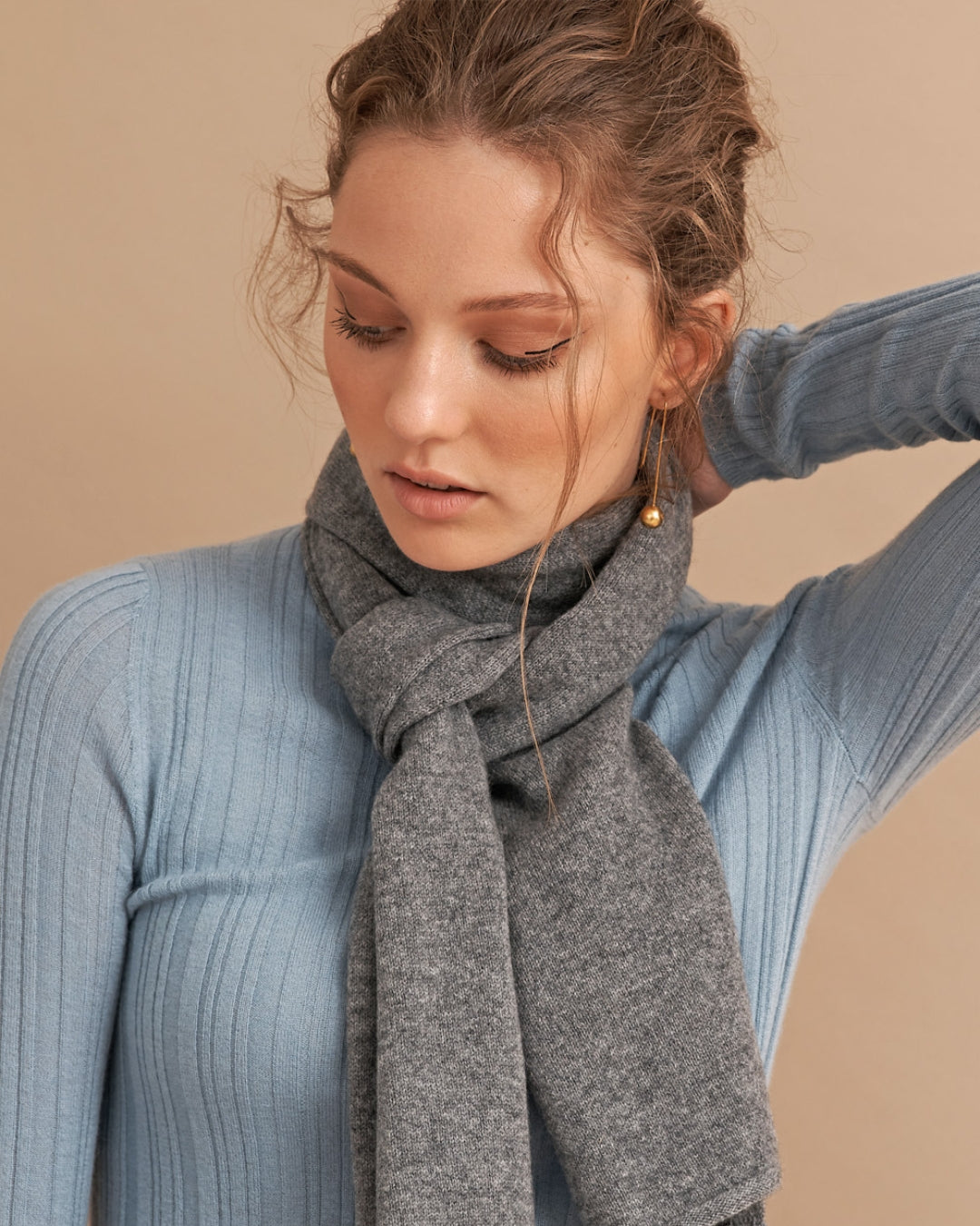 EVERYDAY CASHMERE SCARF - MID GREY