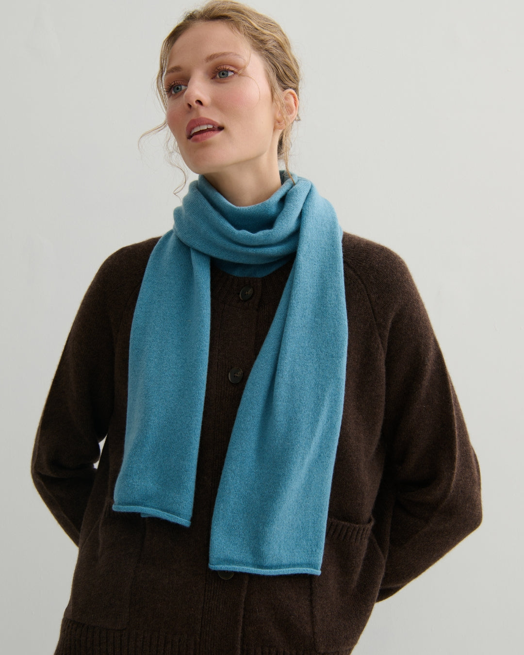 EVERYDAY CASHMERE SCARF - LAKE BLUE