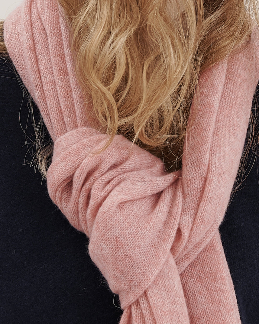 CASHMERE SCARF SHAWL IN ONE - RASPBERRY SOBERT
