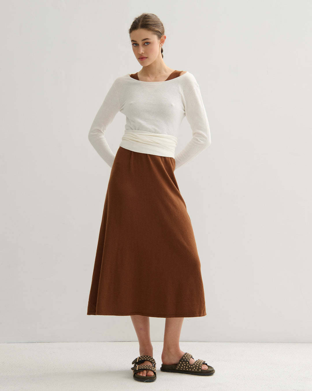 GISELLE TWO-WAY WRAP TOP - PEARL WHITE