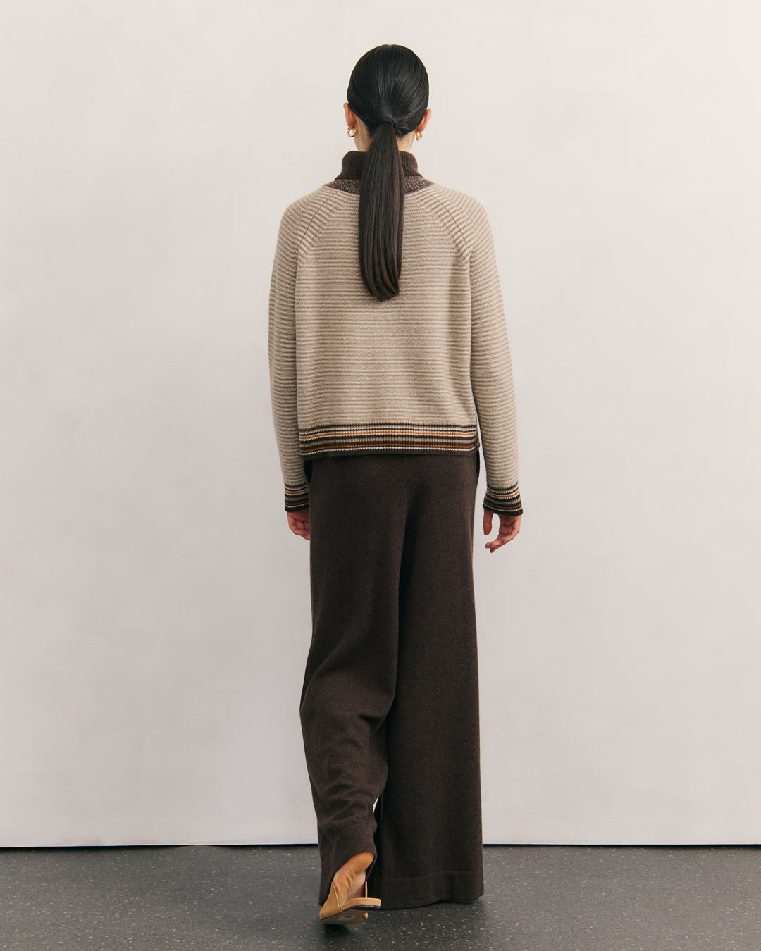 GOLDEN DUNE CASHMERE CROPPED PULLOVER