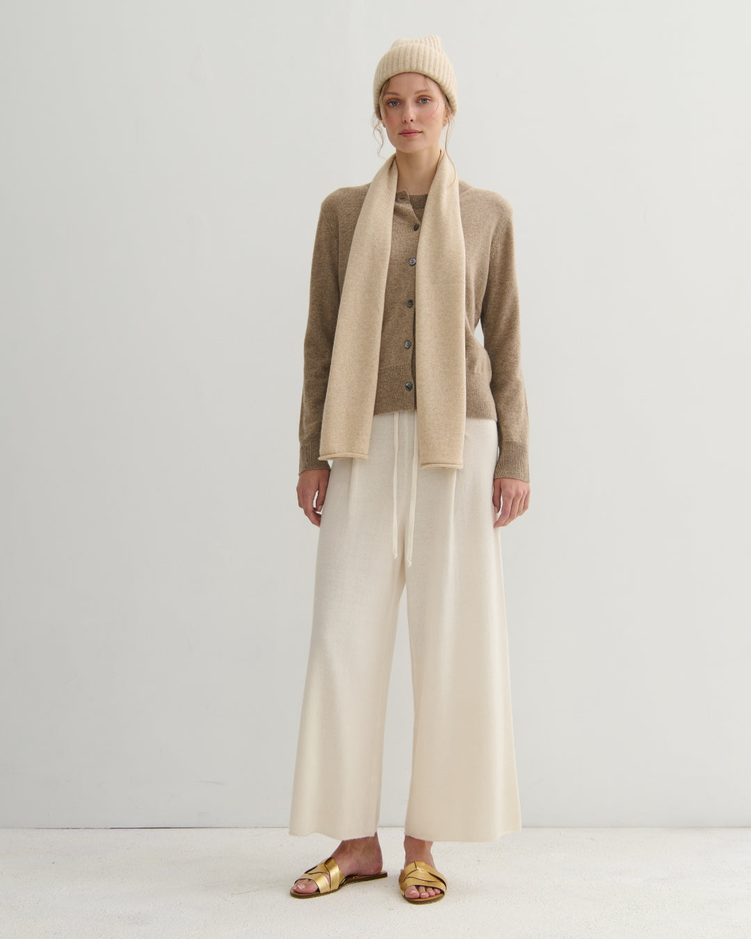 EVERYDAY CASHMERE SCARF - BEIGE RAW