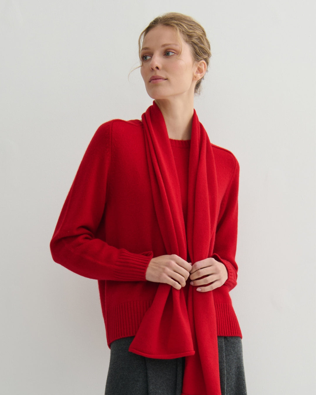 EVERYDAY CASHMERE SCARF - SCARLET RED