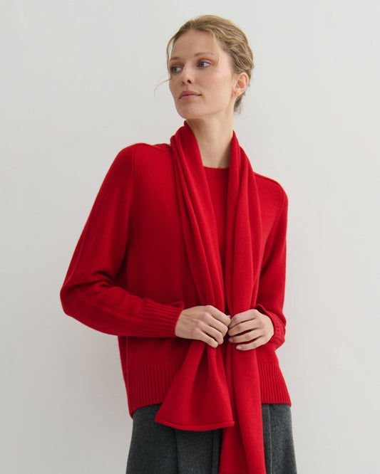 EVERYDAY CASHMERE SCARF - SCARLET RED