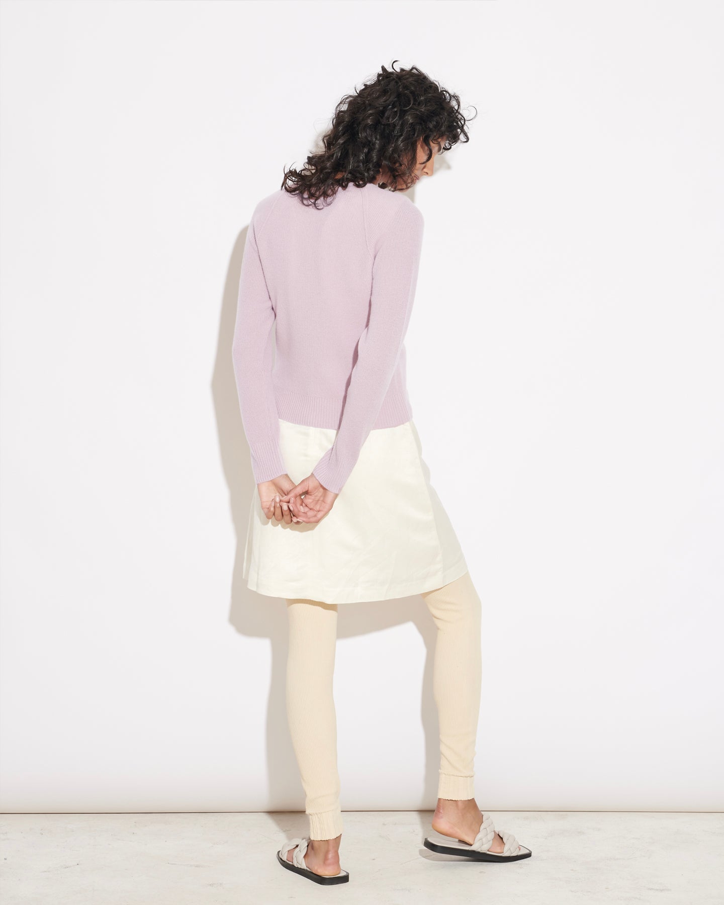 THE CLOUD V NECK CARDIGAN - LILAC MIST