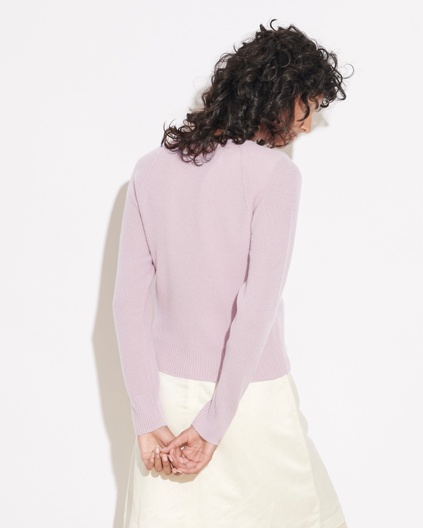 THE CLOUD V NECK CARDIGAN - LILAC MIST
