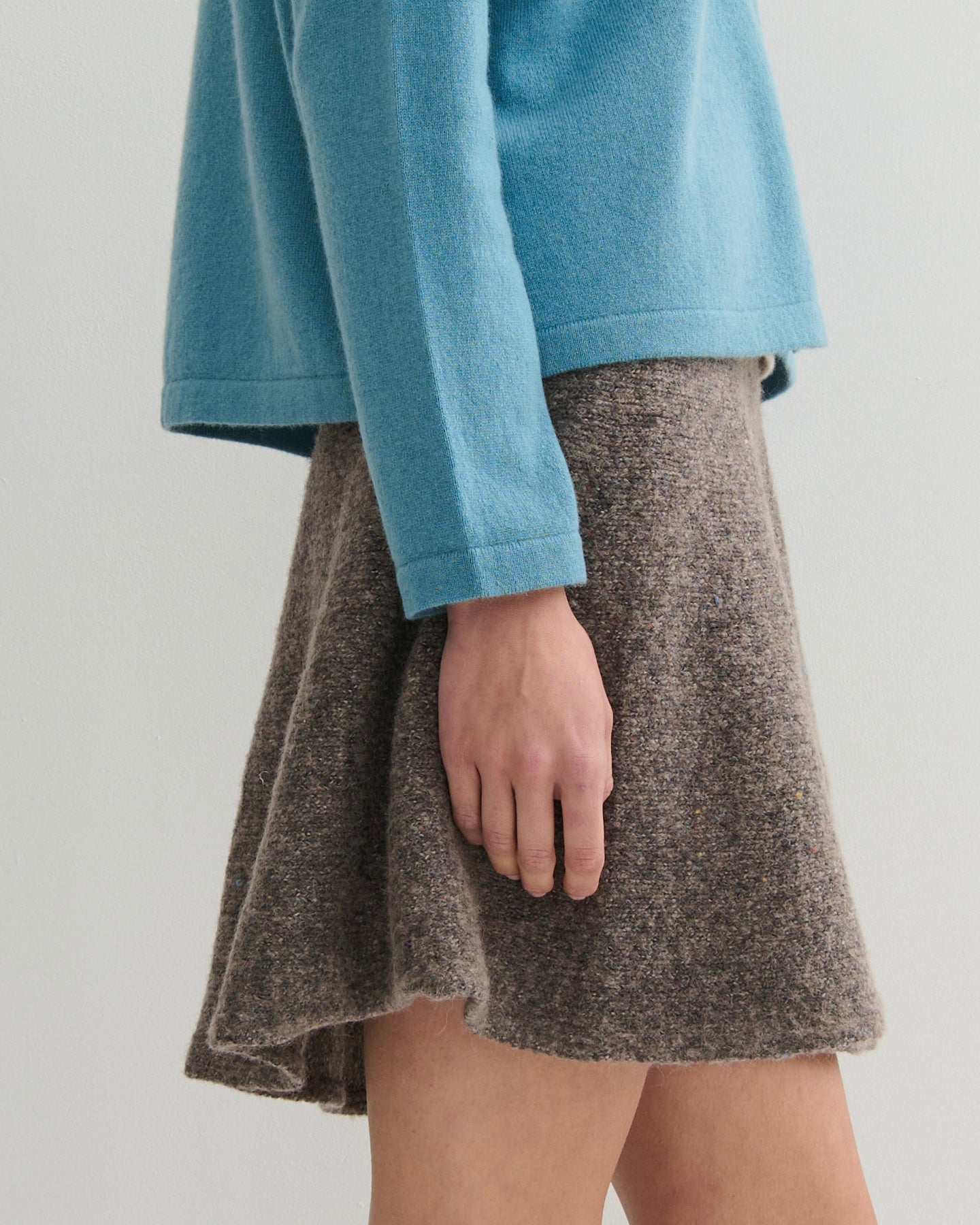 EASY DAYS CASHMERE DOUBLE BOTTON CARDIGAN - LAKE BLUE