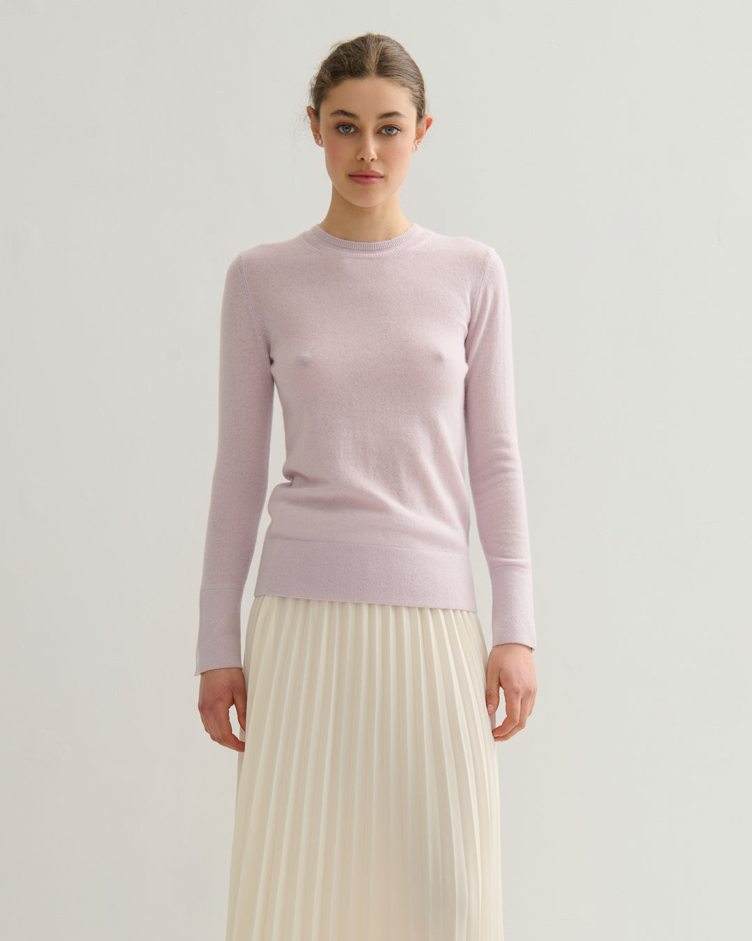 CASHMERE UTOPIA LUXFIT CREW - LILAC MIST