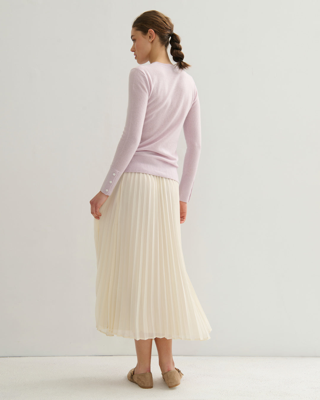 CASHMERE UTOPIA LUXFIT CREW - LILAC MIST
