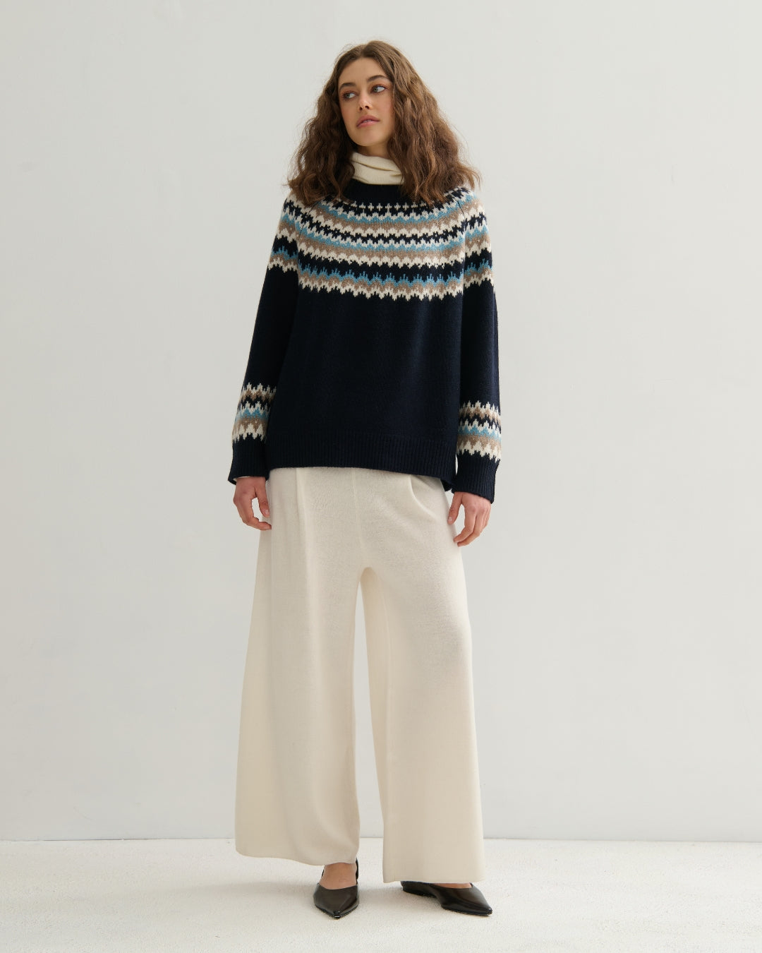 HIGHLAND CASHMERE FAIR ISLE - NAVY