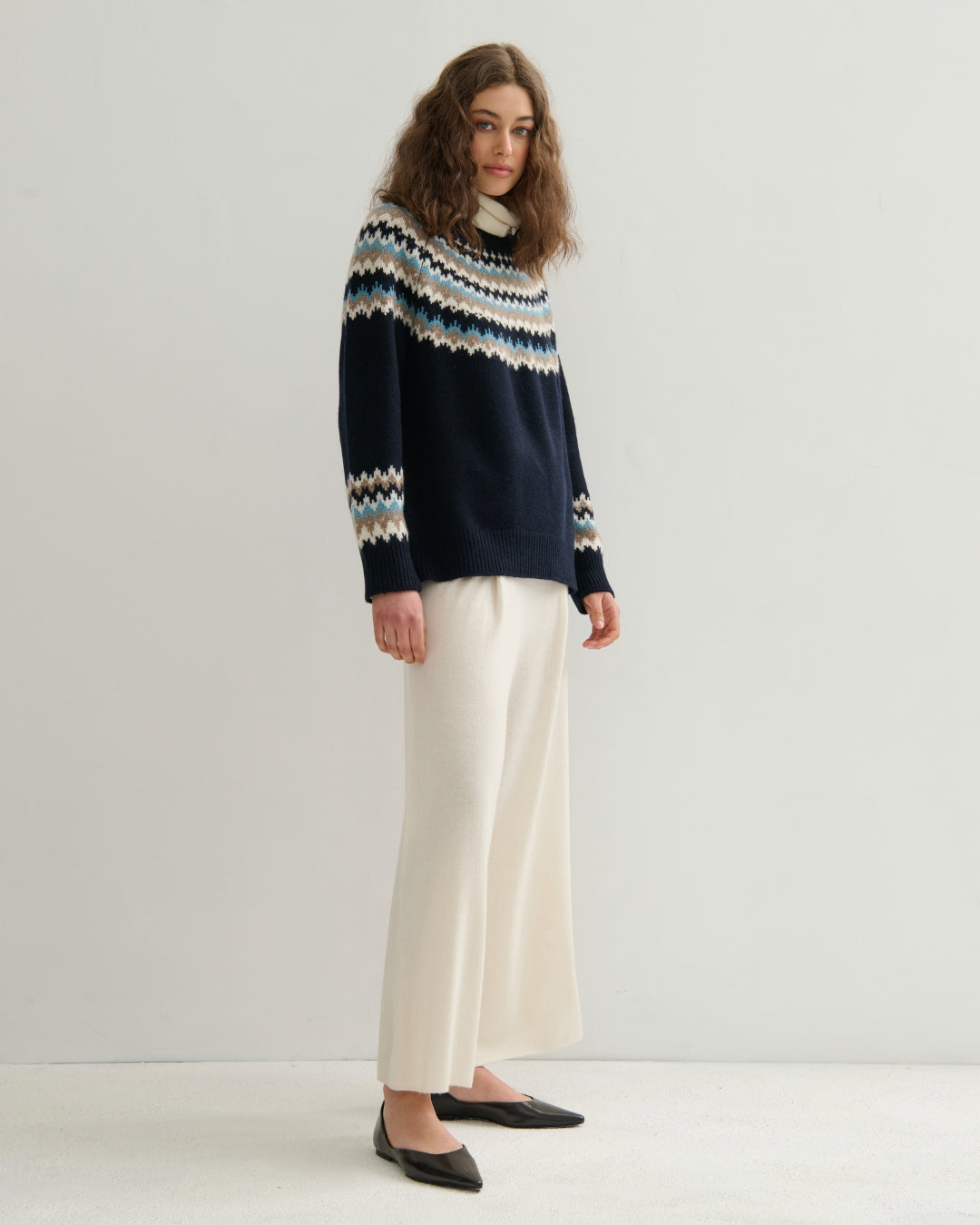 HIGHLAND CASHMERE FAIR ISLE - NAVY