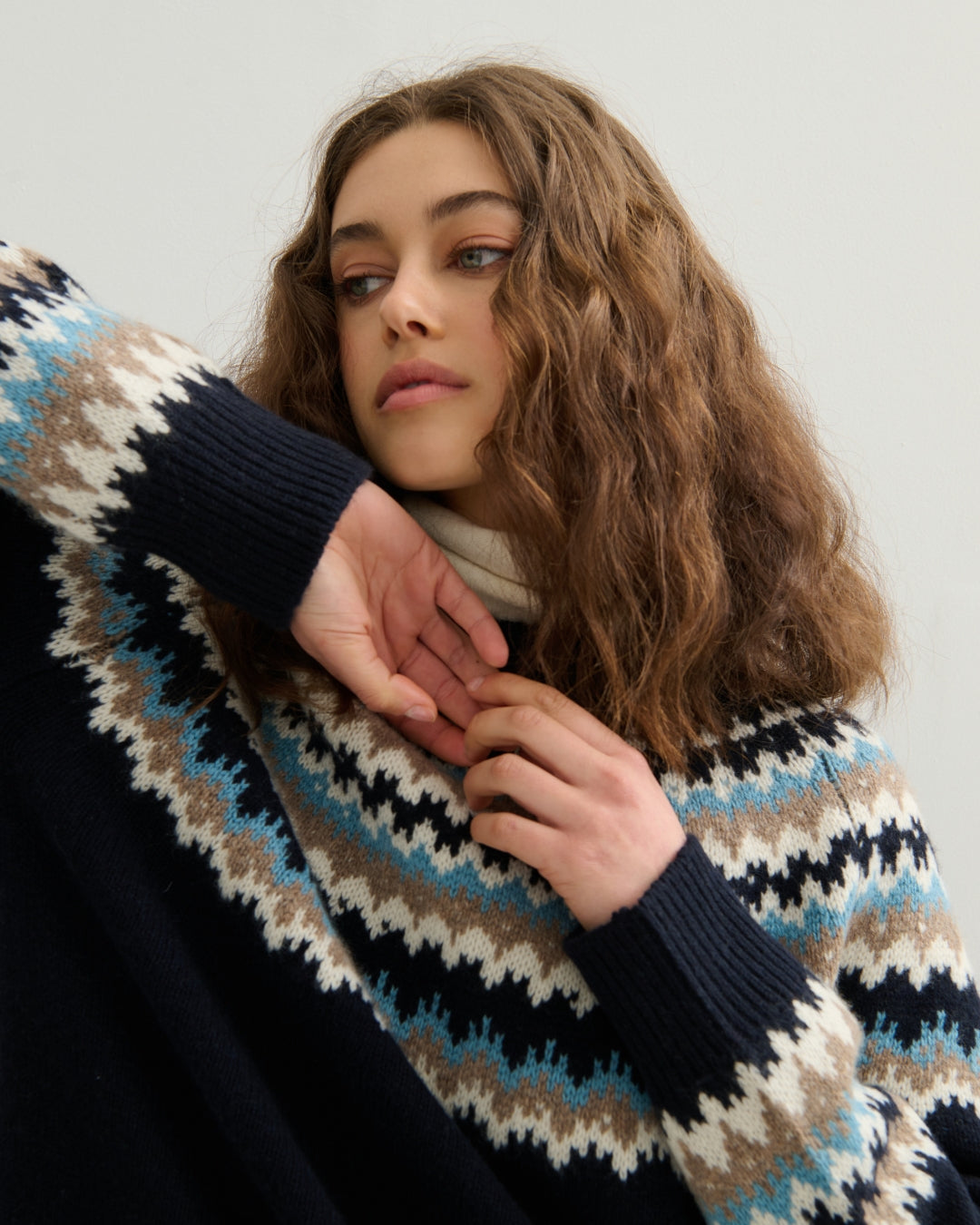HIGHLAND CASHMERE FAIR ISLE - NAVY