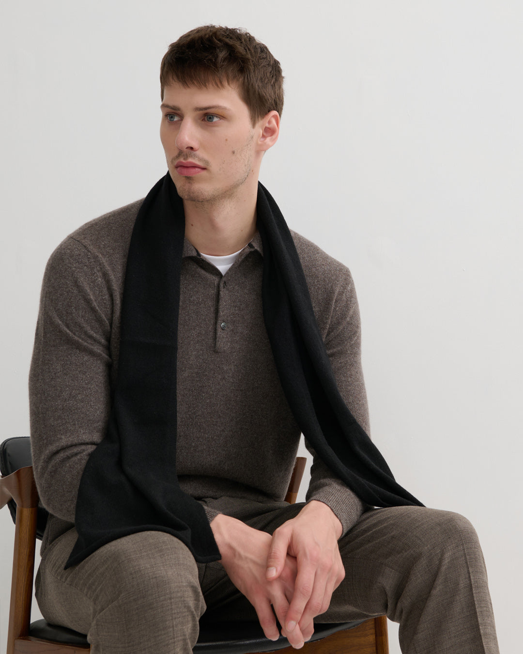 EVERYDAY CASHMERE SCARF - UNISEX - BLACK