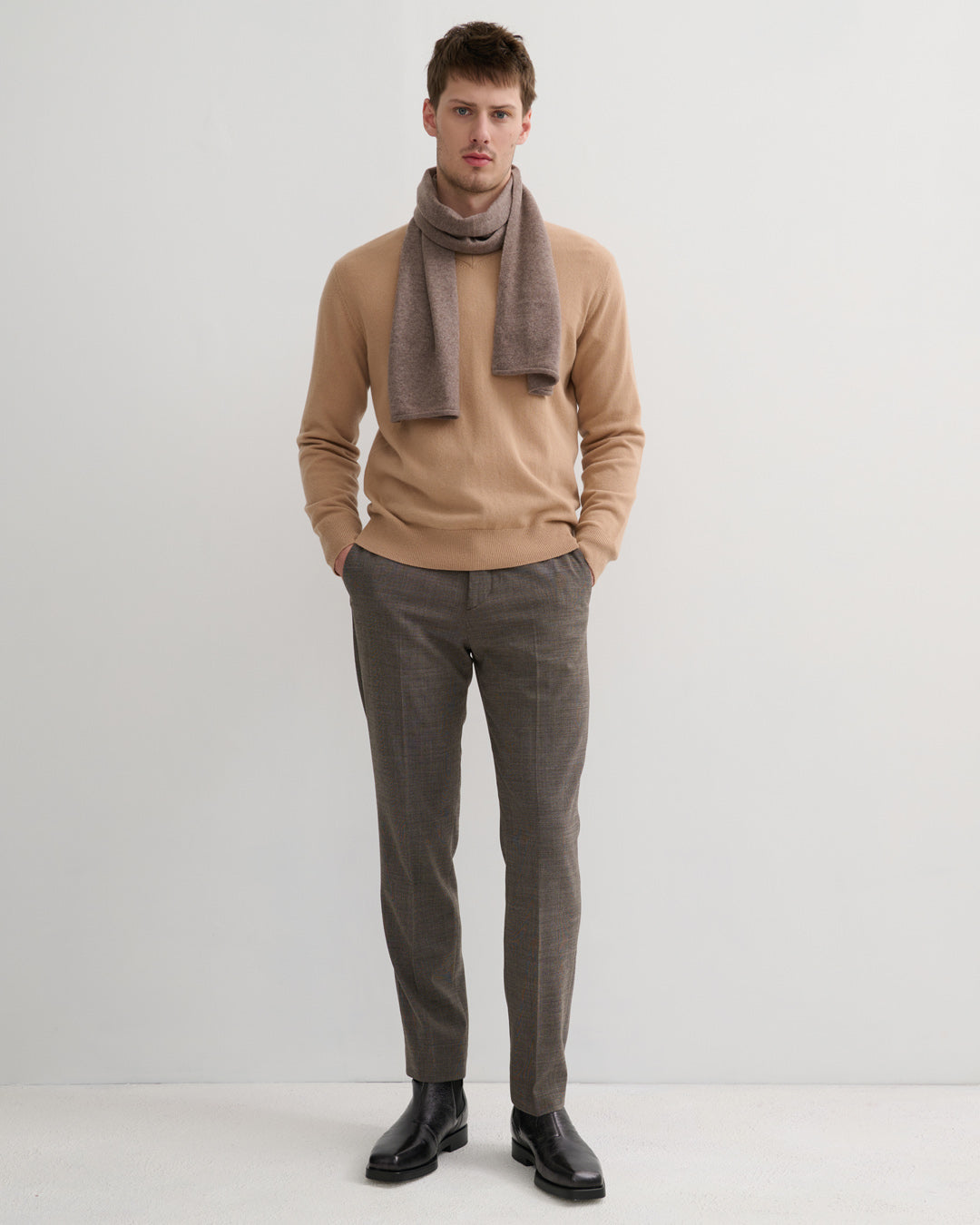 EVERYDAY CASHMERE SCARF - UNISEX - ASHEN MOCHA