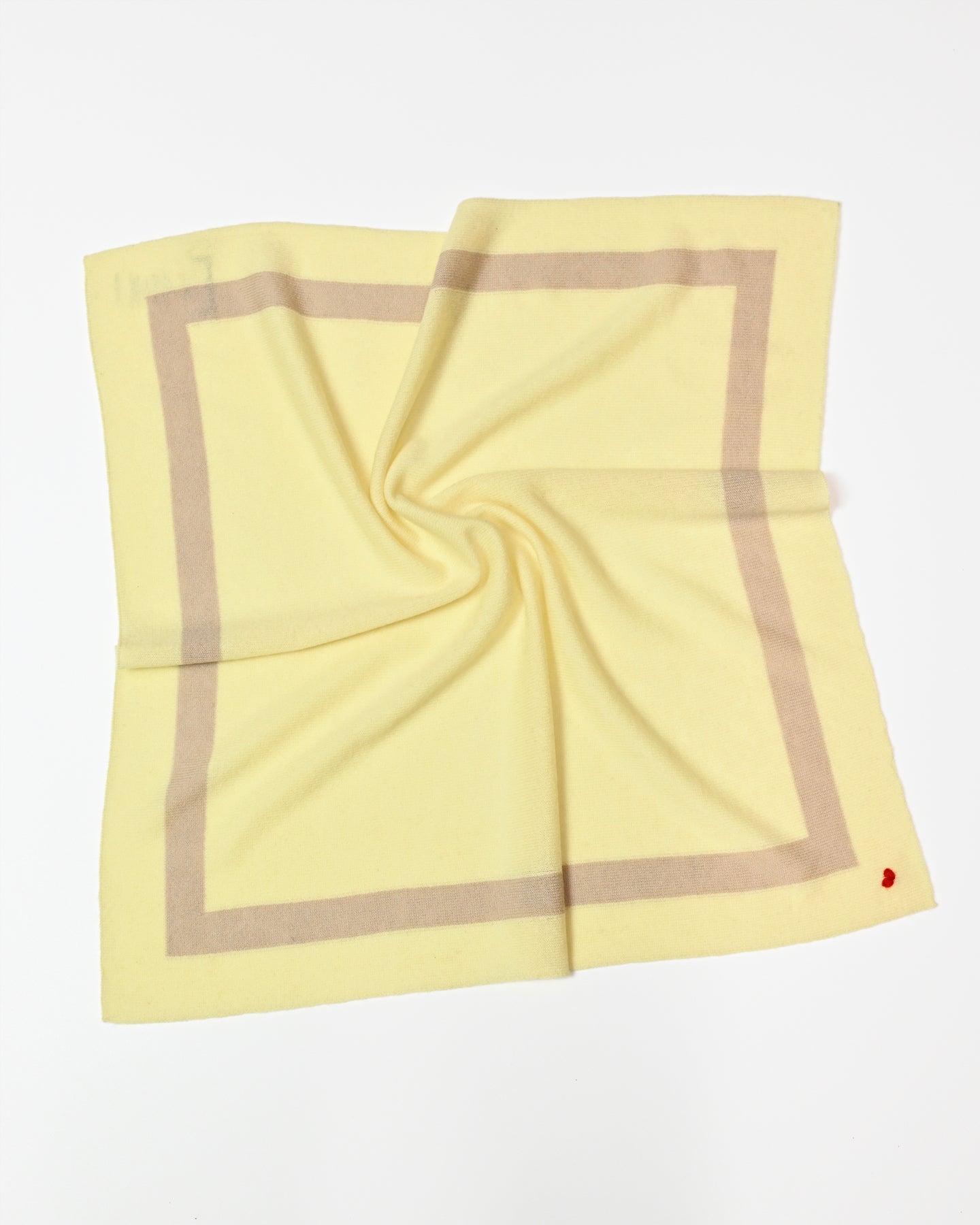 'MY HEART TO YOU' SQUARE SCARF - LEMONADE/SAND