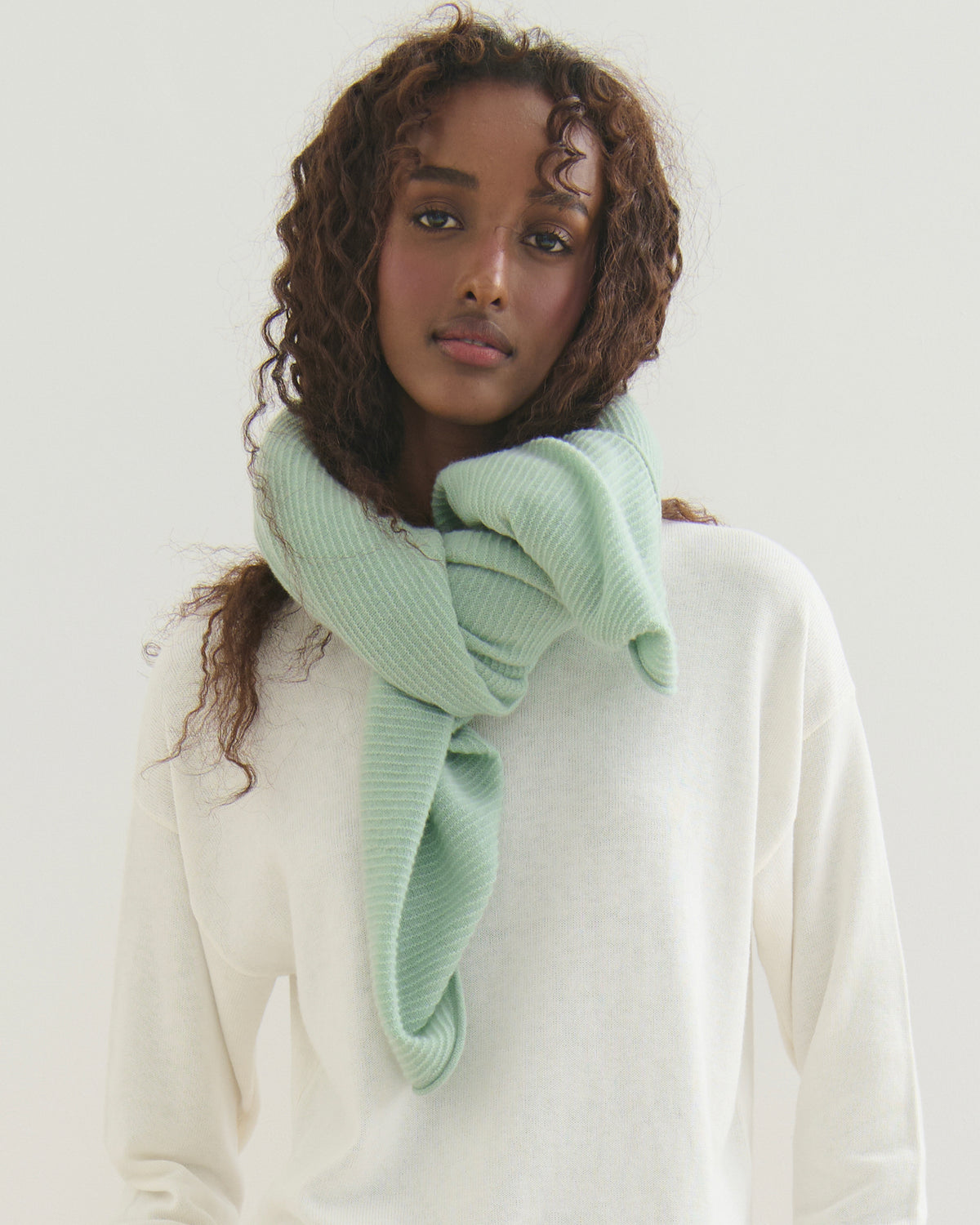 LIKE A BREEZE CASHMERE UTILITY PONCHO - SAGE