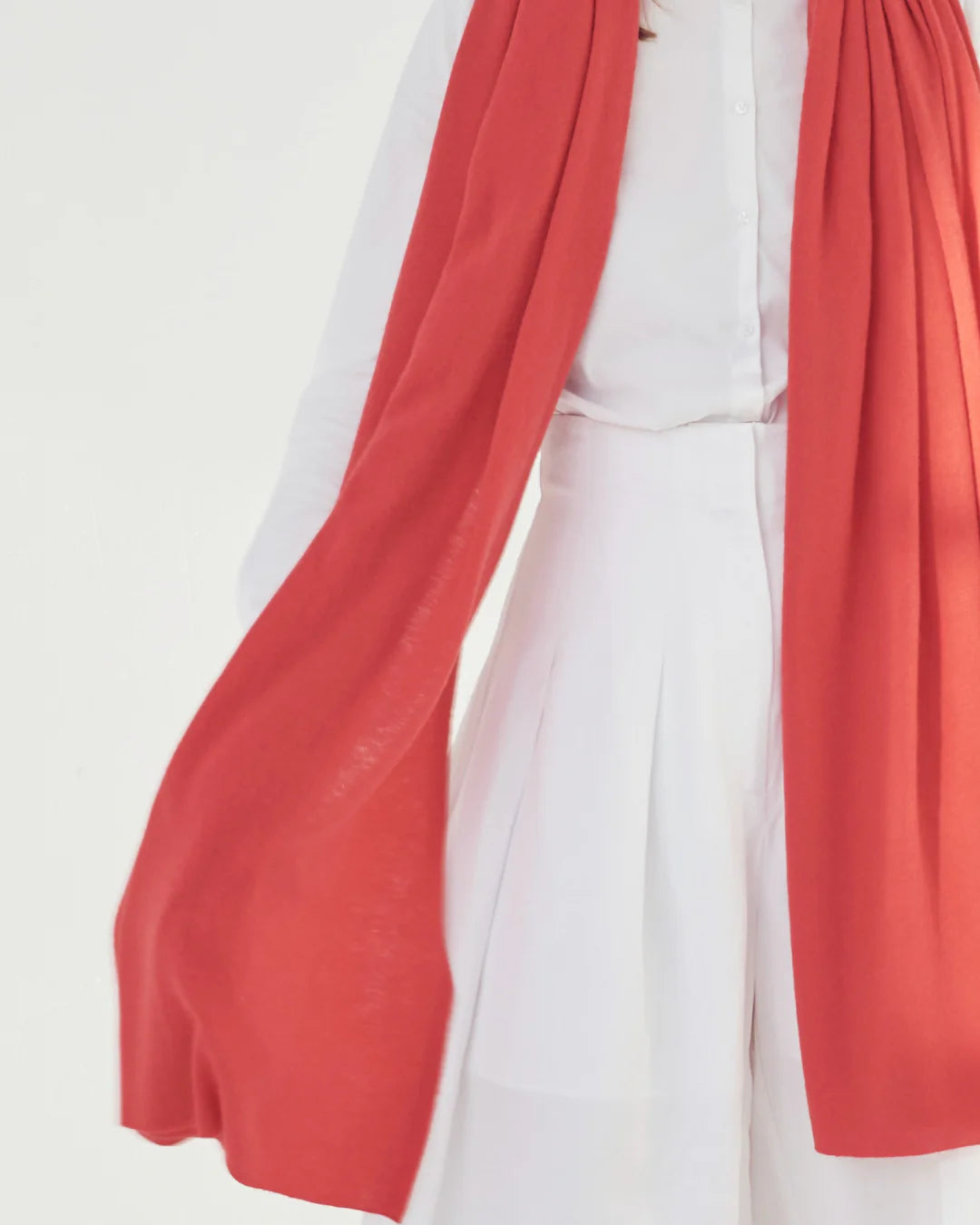 OVERSIZED CASHMERE TRAVEL WRAP - POPPY RED