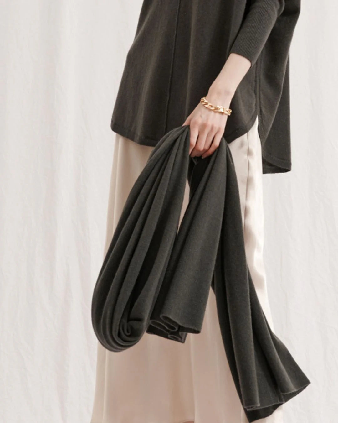 OVERSIZED CASHMERE TRAVEL WRAP - TEAF LEAF