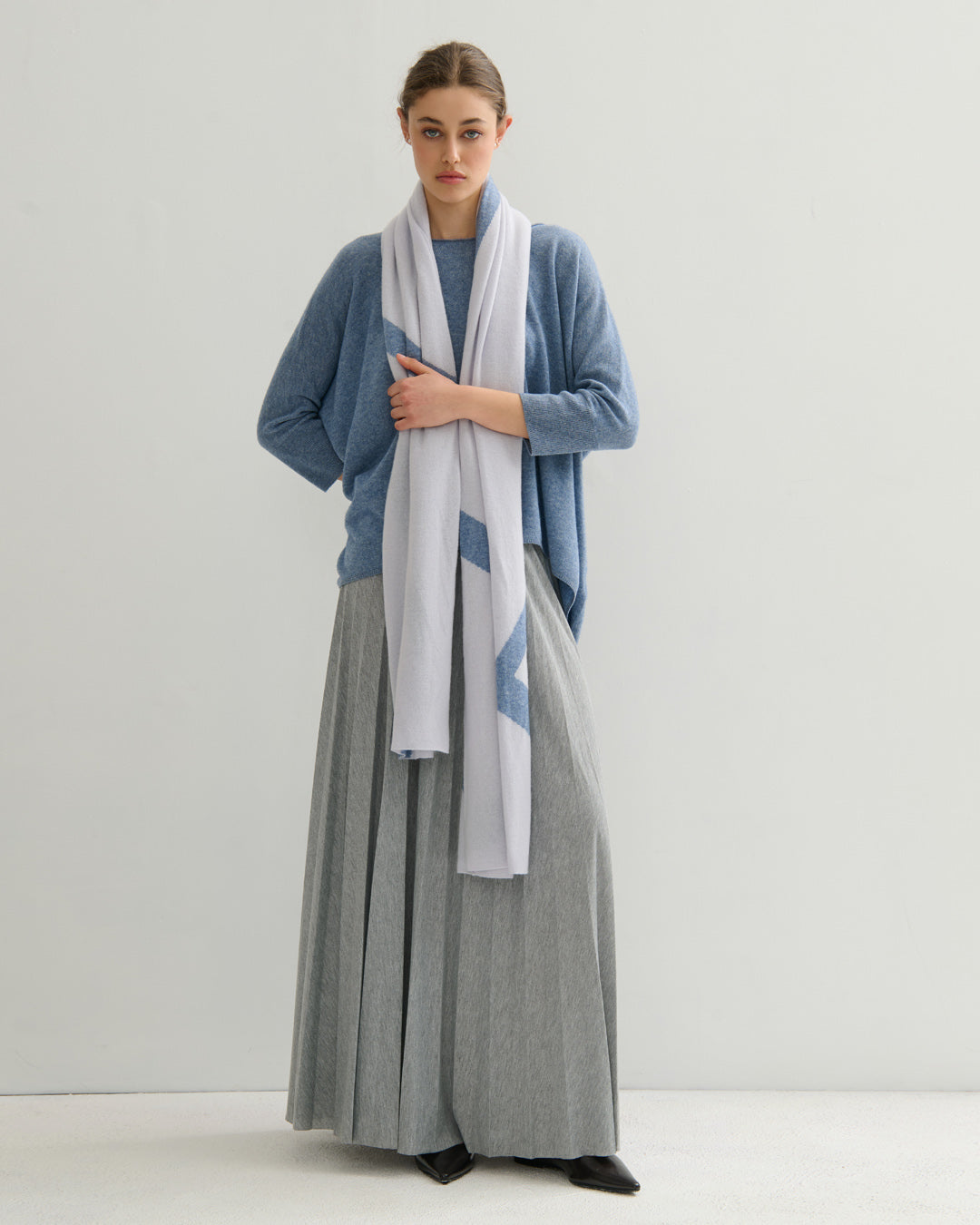 SABRINA OVERSIZED TRAVEL WRAP - DENIM