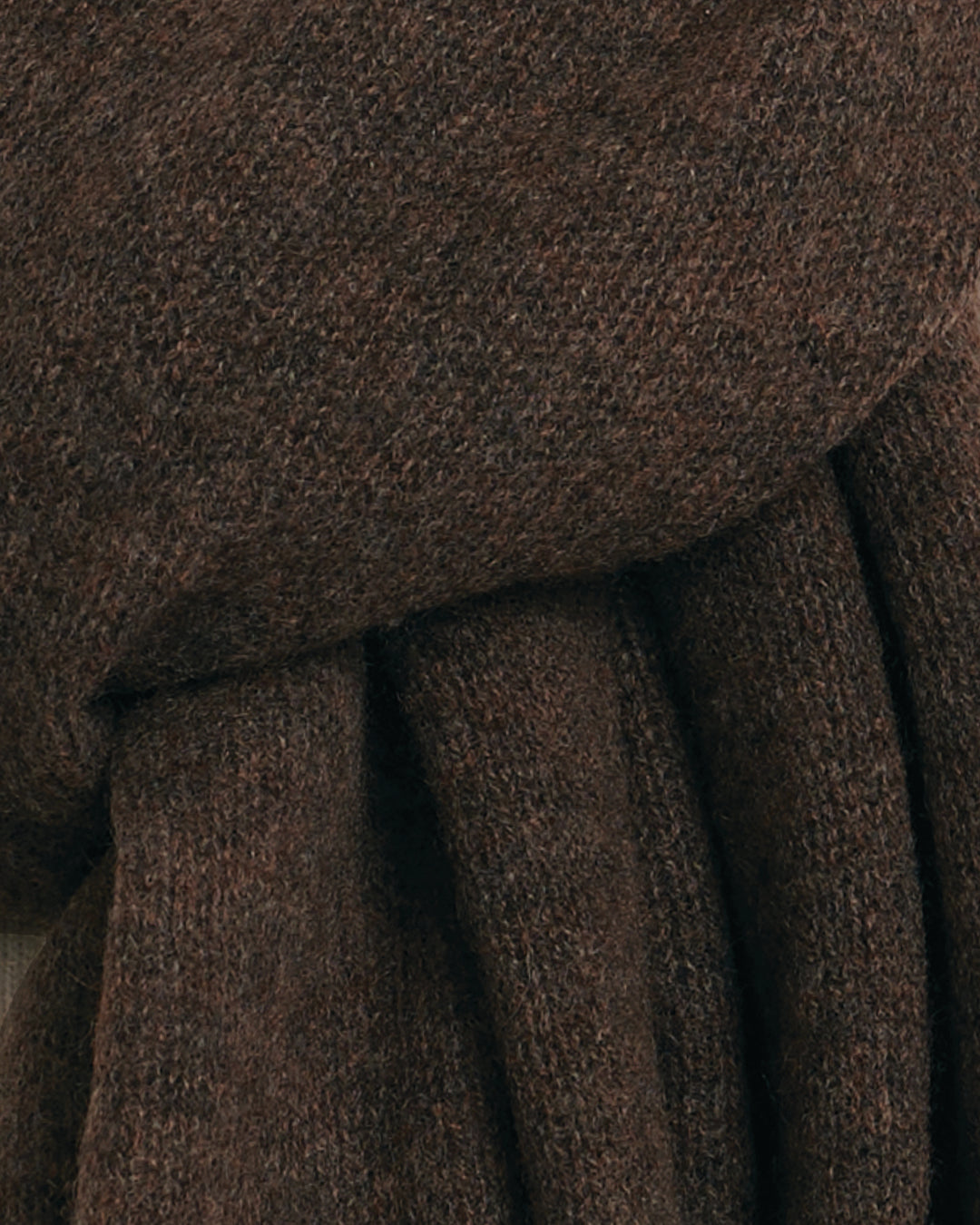 CASHMERE SCARF SHAWL IN ONE - CHOCOLATE