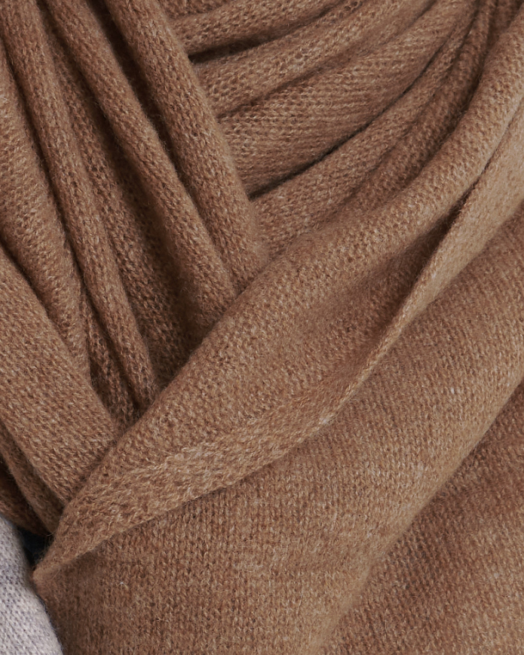 CASHMERE SCARF SHAWL IN ONE - WHISKY