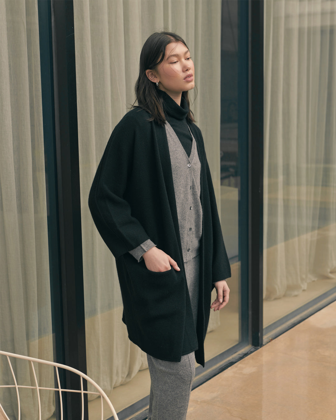 CASHMERISM ICON COAT - BLACK