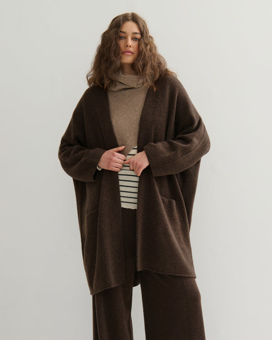 CASHMERISM ICON COAT - CHOCOLATE