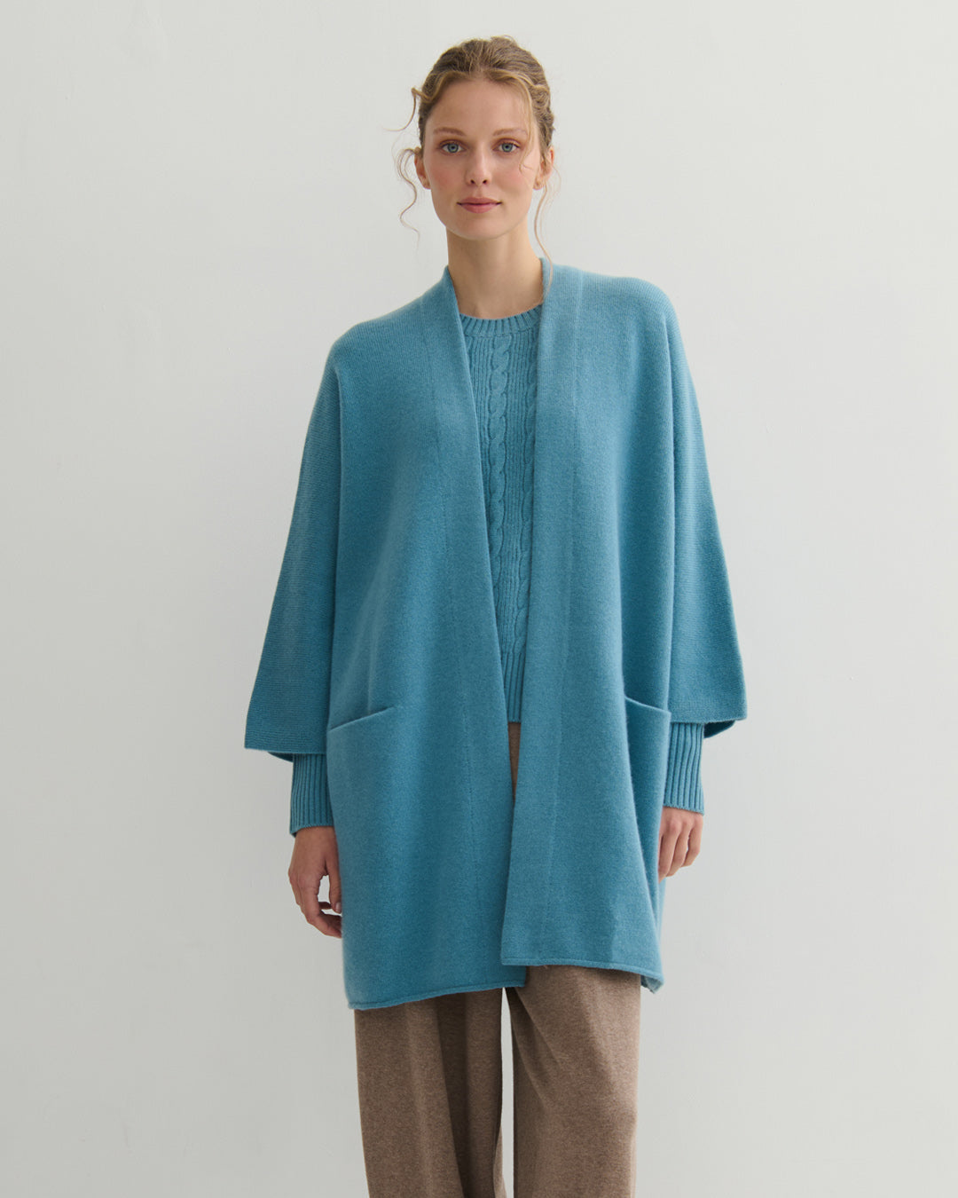 CASHMERISM ICON COAT - LAKE BLUE