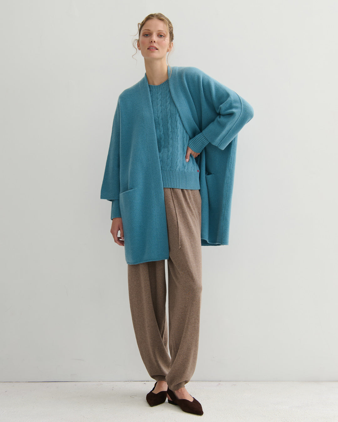 CASHMERISM ICON COAT - LAKE BLUE