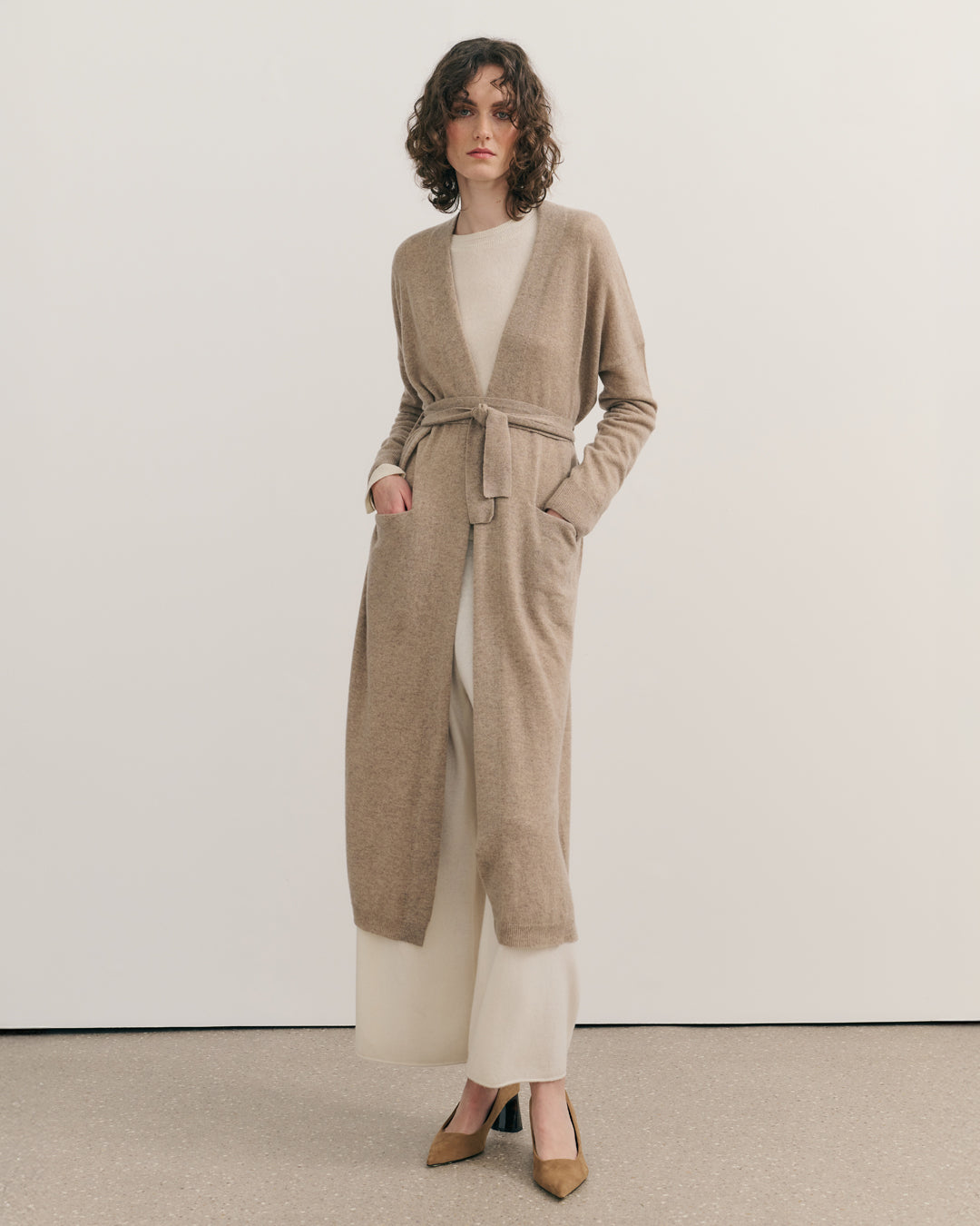 LIKE A BREEZE MAXI ROBE - BISQUE