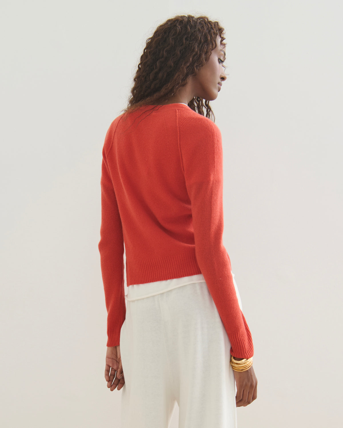 THE CLOUD V NECK CARDIGAN - GERANIUM