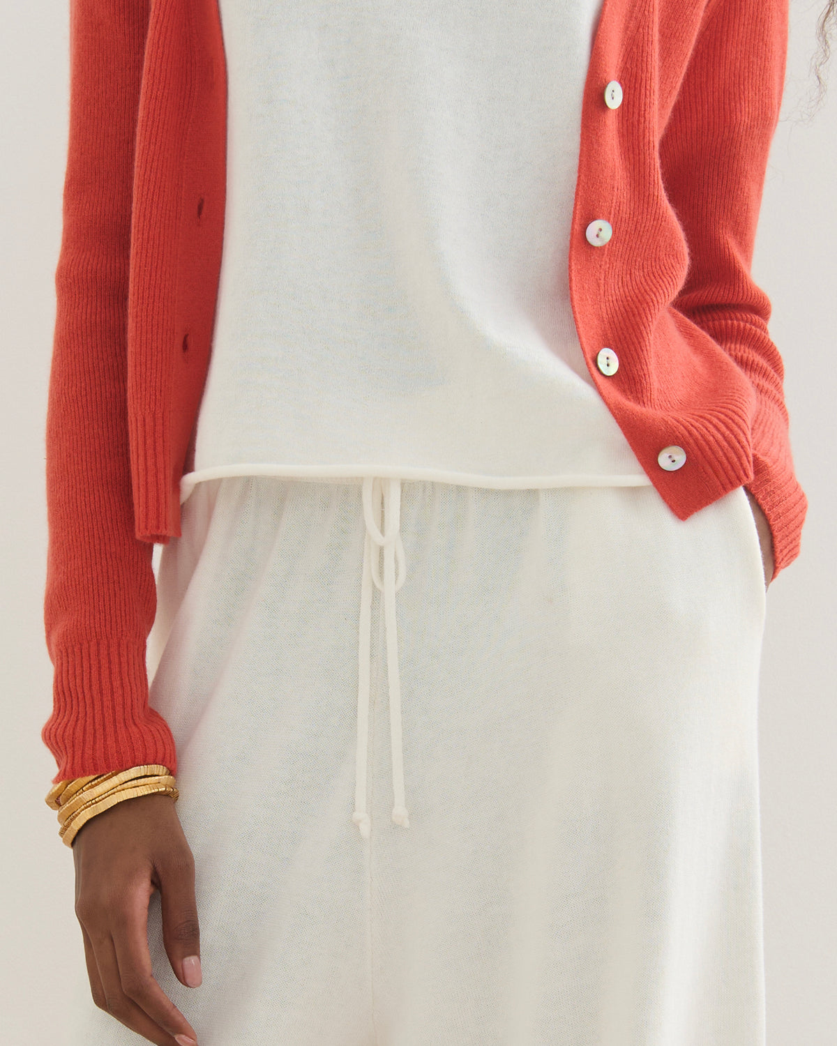 THE CLOUD V NECK CARDIGAN - GERANIUM