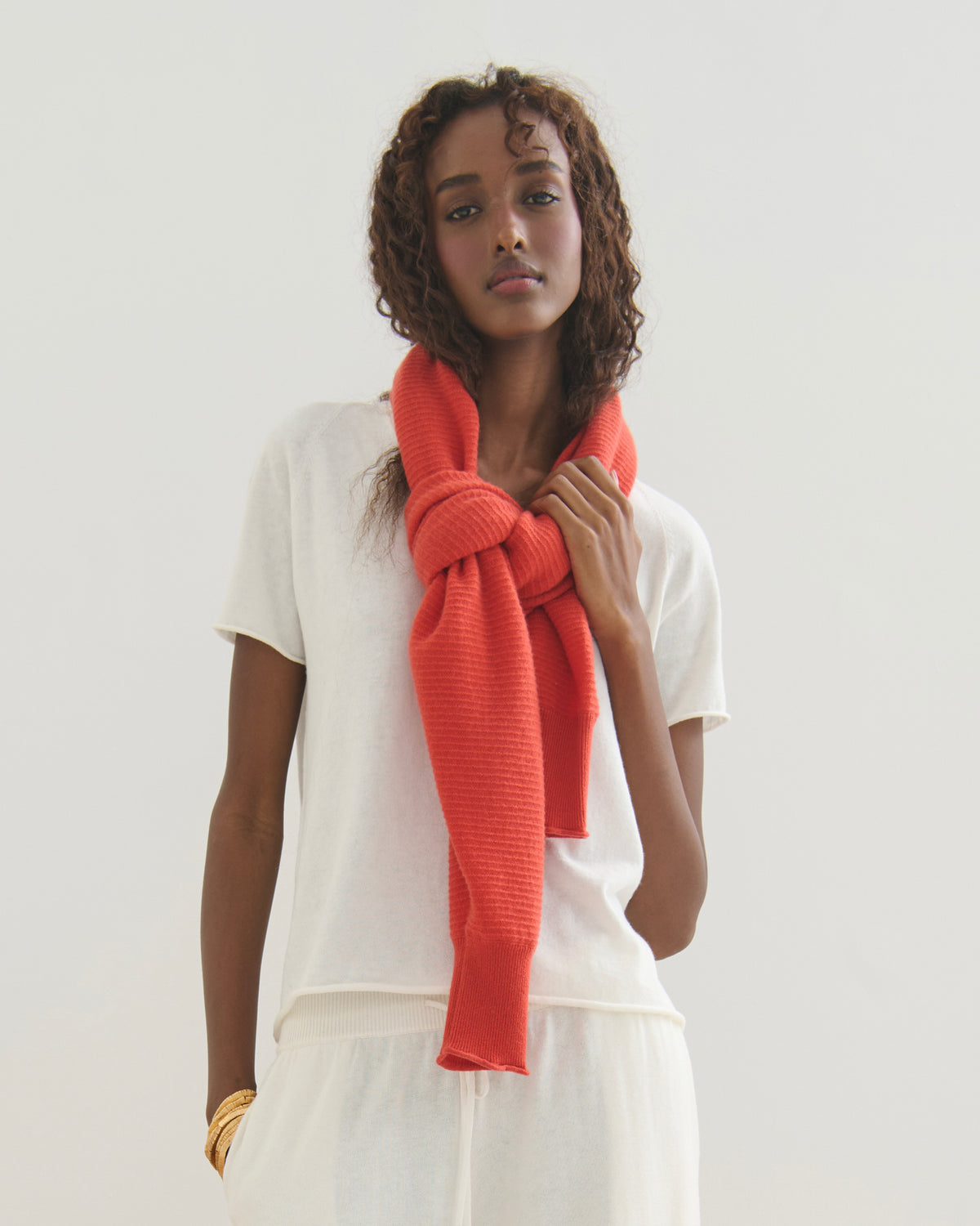LIKE A BREEZE CASHMERE SHRUG CARDIGAN - GERANIUM