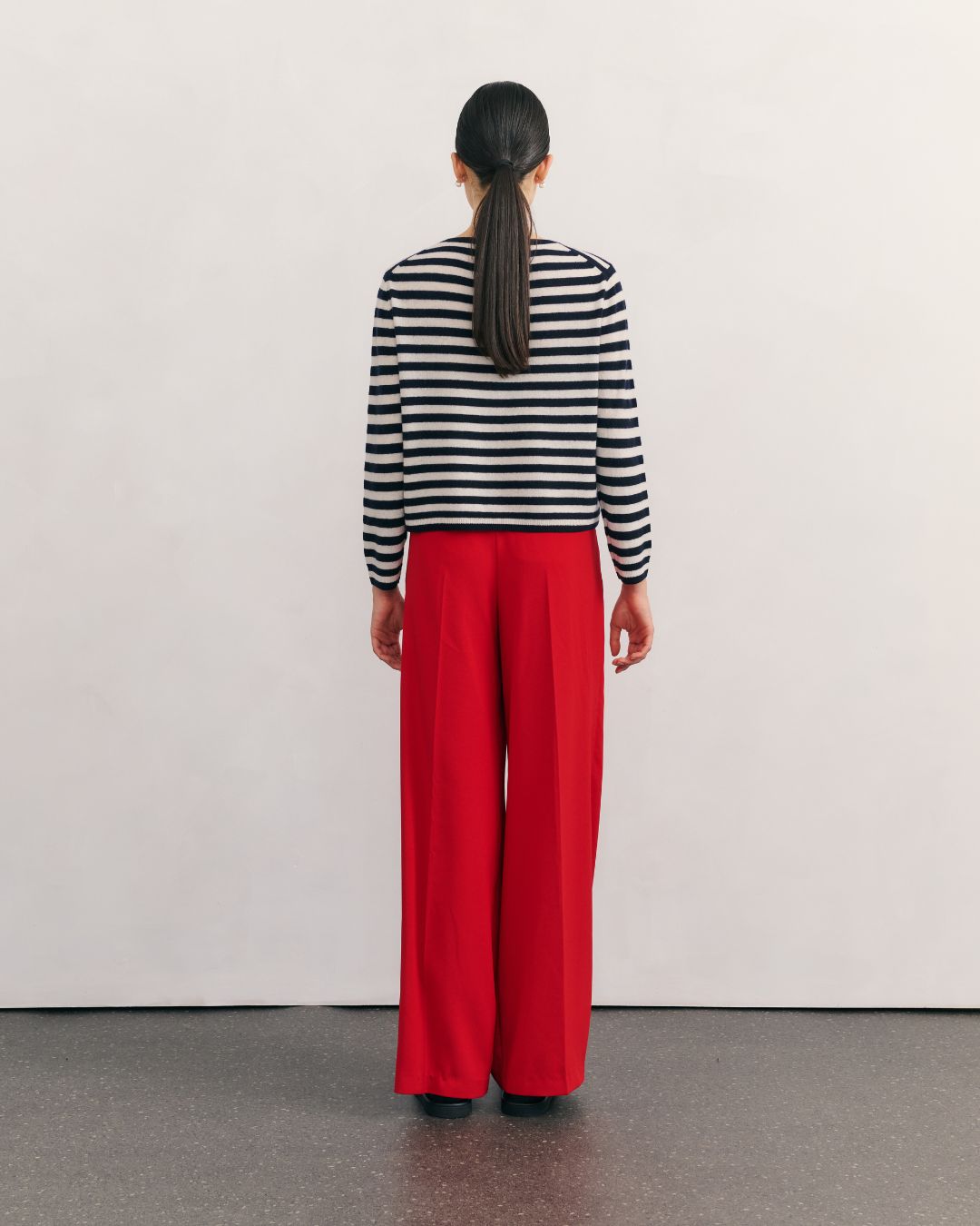 LIKE A BREEZE STRIPED CARDIGAN - NAVY/CREAM