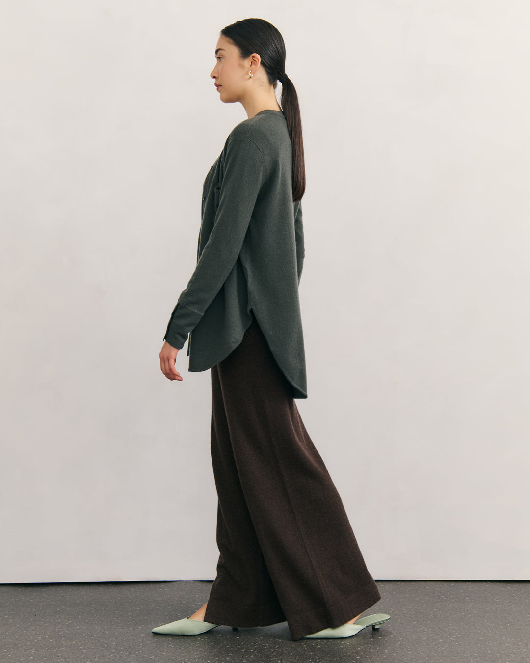 CASHMERE POWER PANTS - CHOCOLATE