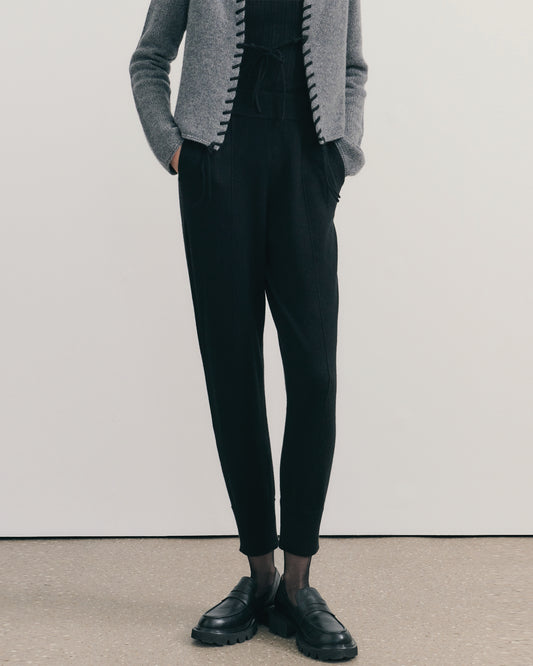 CASHMERE VOYAGER PANTS - BLACK