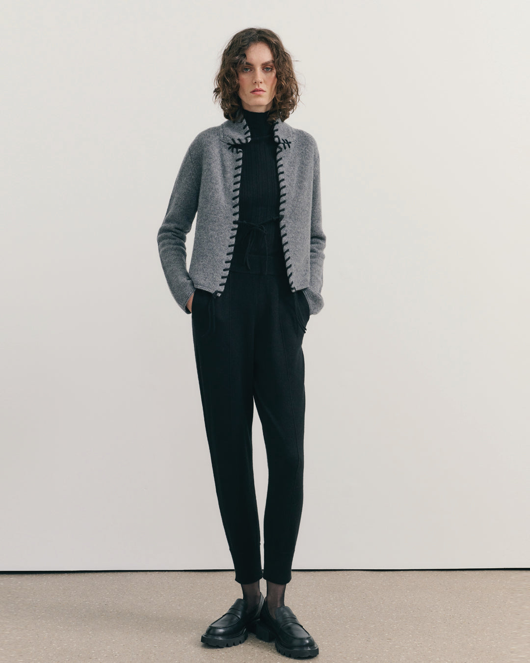 CASHMERE VOYAGER PANTS - BLACK