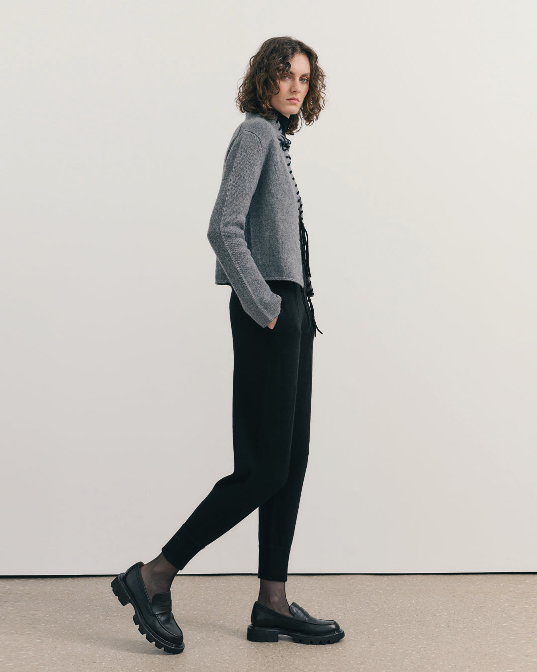 CASHMERE VOYAGER PANTS - BLACK