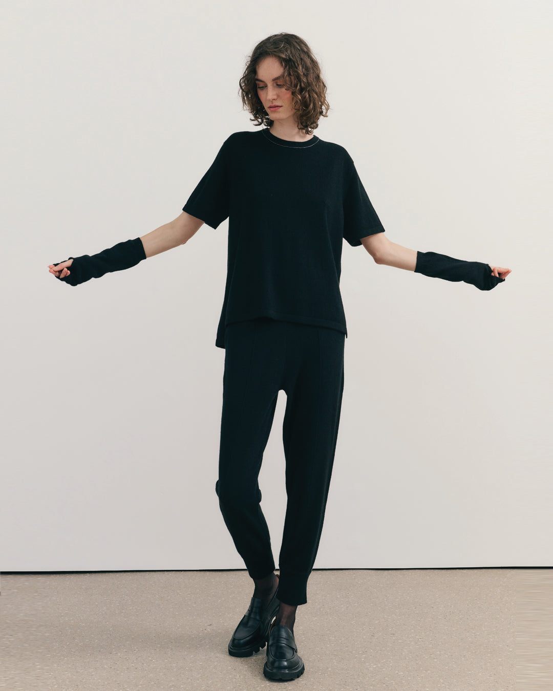 CASHMERE VOYAGER PANTS - BLACK