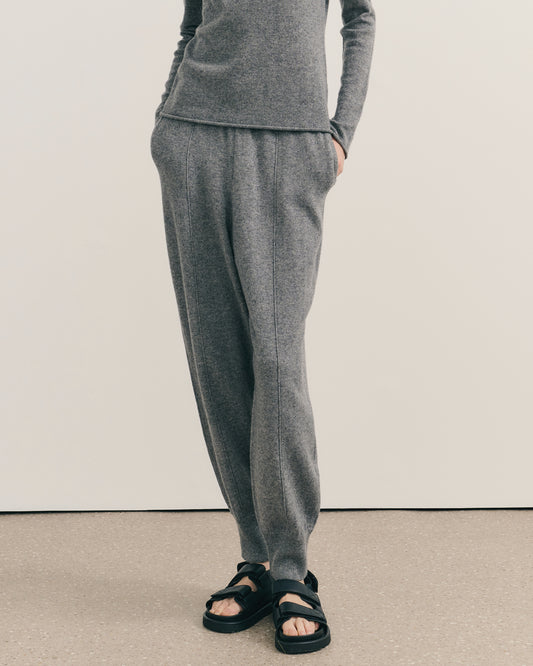 CASHMERE VOYAGER PANTS - MID GREY