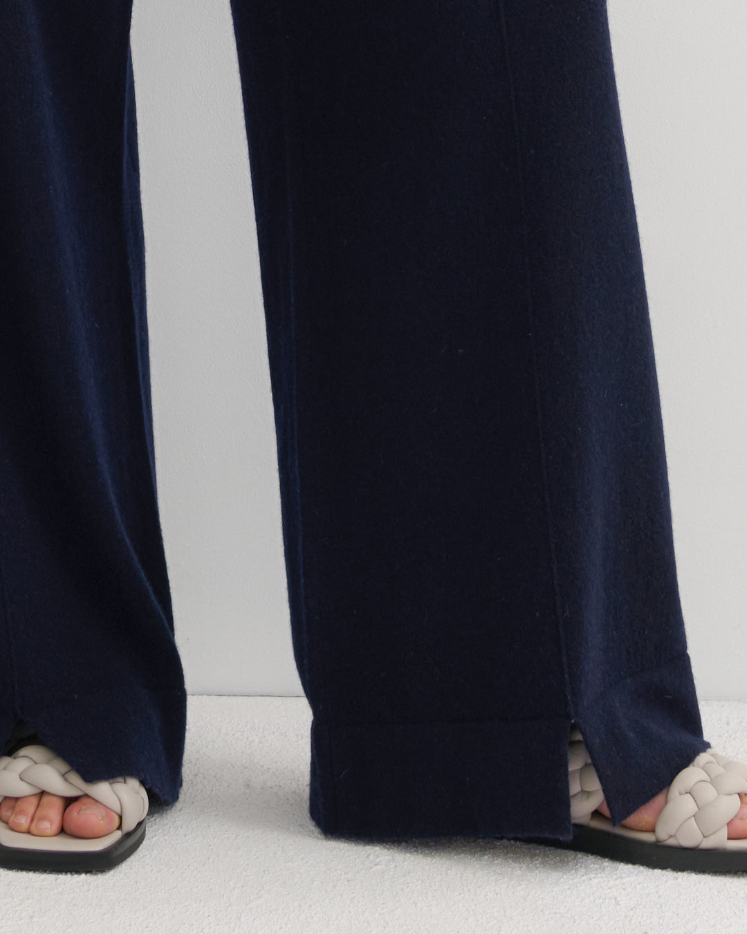 CASHMERE POWER PANTS - NAVY