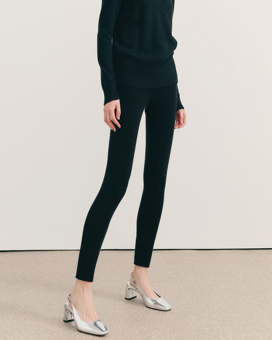CASHMERE LEGGINGS - BLACK