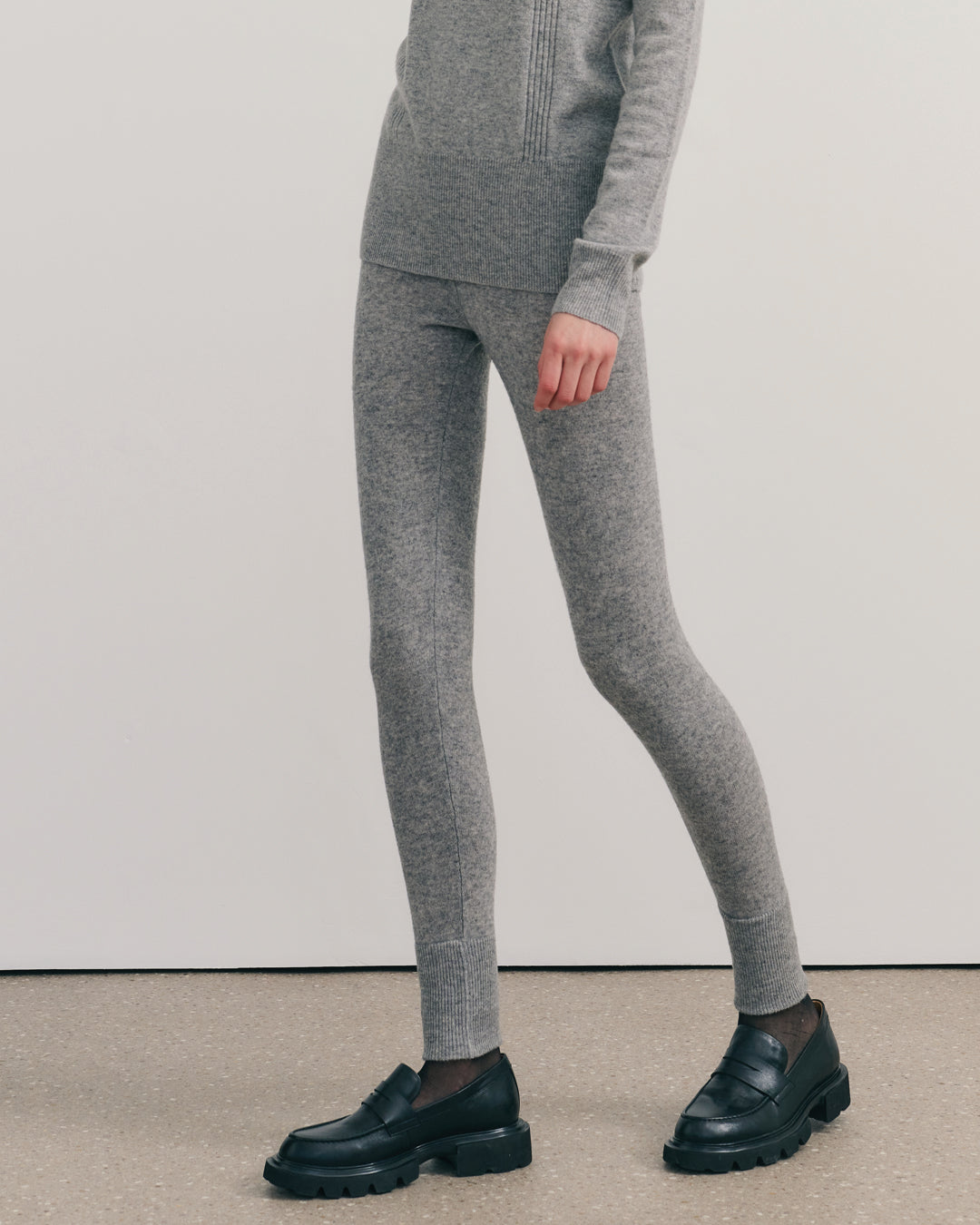 CASHMERE LEGGINGS - GREY