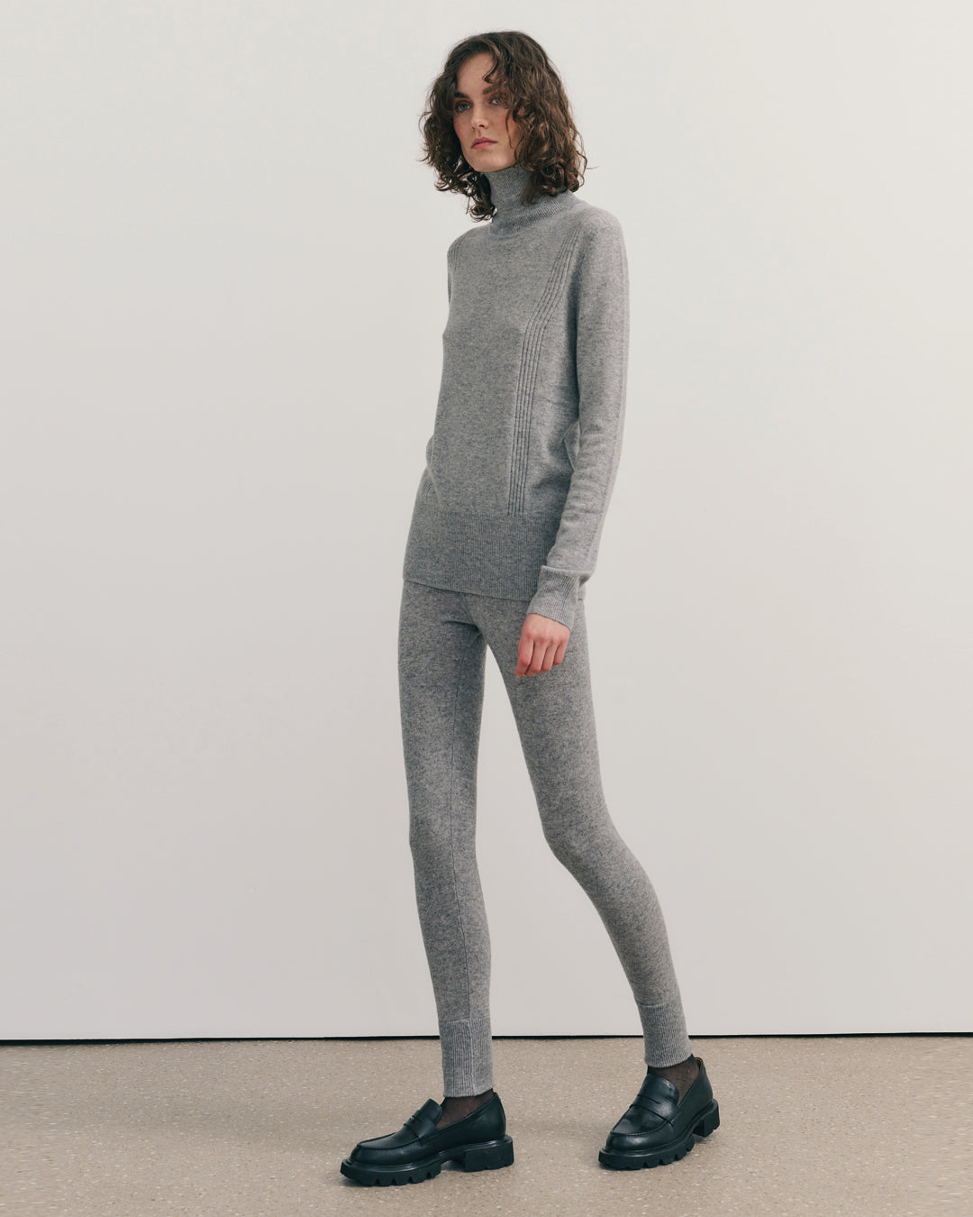 CASHMERE LEGGINGS - GREY