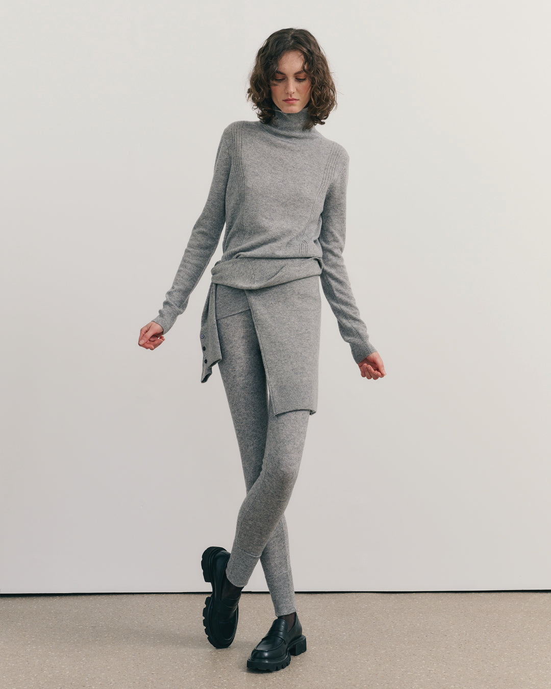 CASHMERE LEGGINGS - GREY